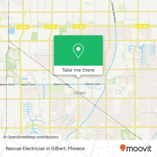 Mapa de Rescue Electrician in Gilbert