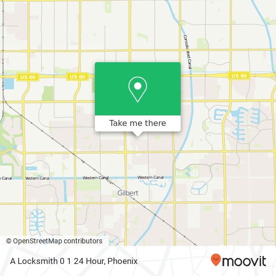 A Locksmith 0 1 24 Hour map