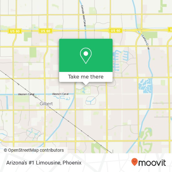 Arizona's #1 Limousine map