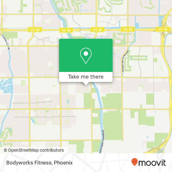 Bodyworks Fitness map