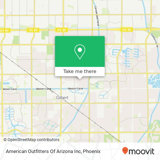 Mapa de American Outfitters Of Arizona Inc