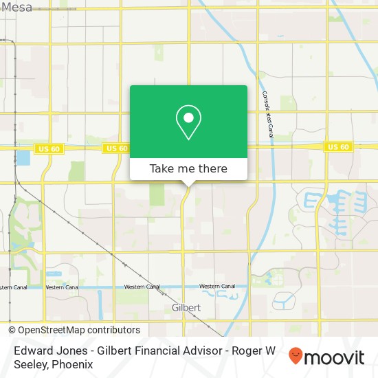 Edward Jones - Gilbert Financial Advisor - Roger W Seeley map