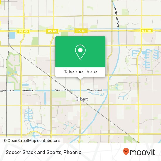 Soccer Shack and Sports map