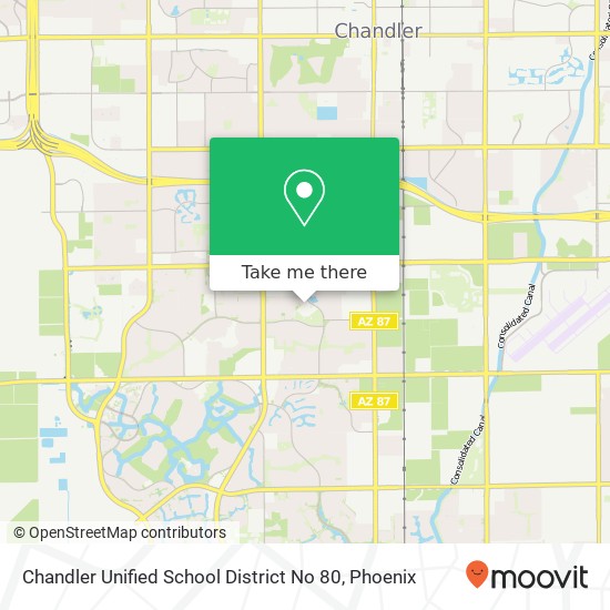 Chandler Unified School District No 80 map