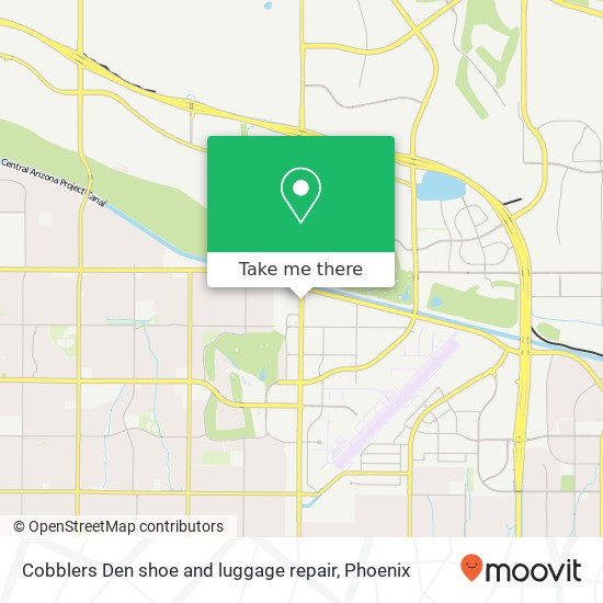 Cobblers Den shoe and luggage repair map