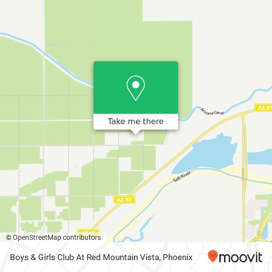 Mapa de Boys & Girls Club At Red Mountain Vista