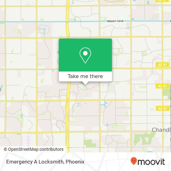 Emergency A Locksmith map