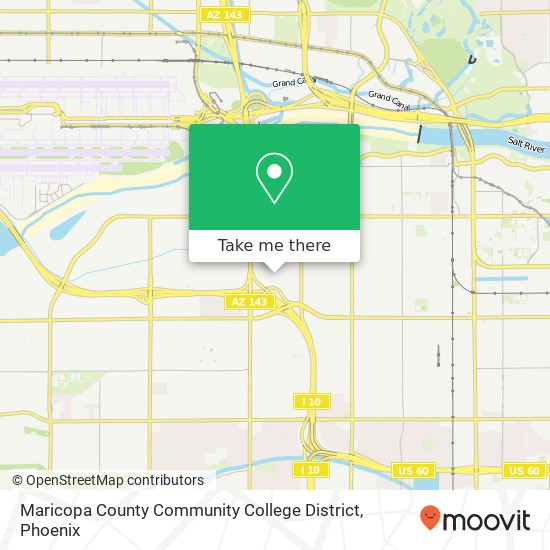 Mapa de Maricopa County Community College District
