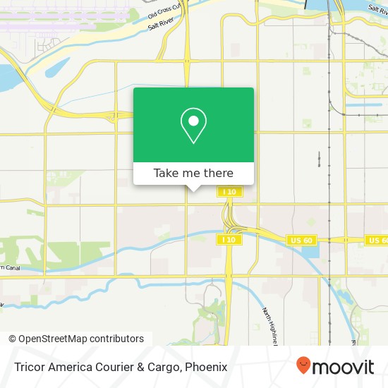 Tricor America Courier & Cargo map