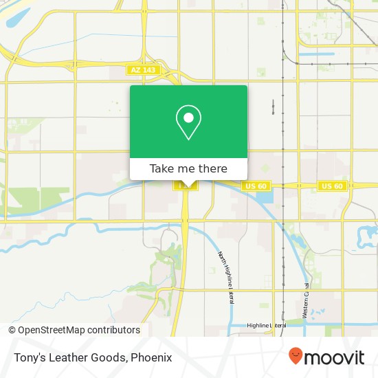 Tony's Leather Goods map