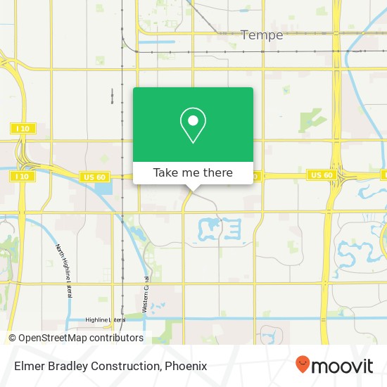 Elmer Bradley Construction map