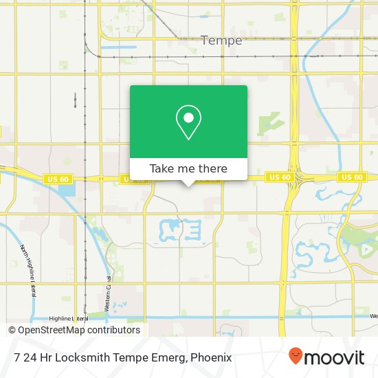 7 24 Hr Locksmith Tempe Emerg map