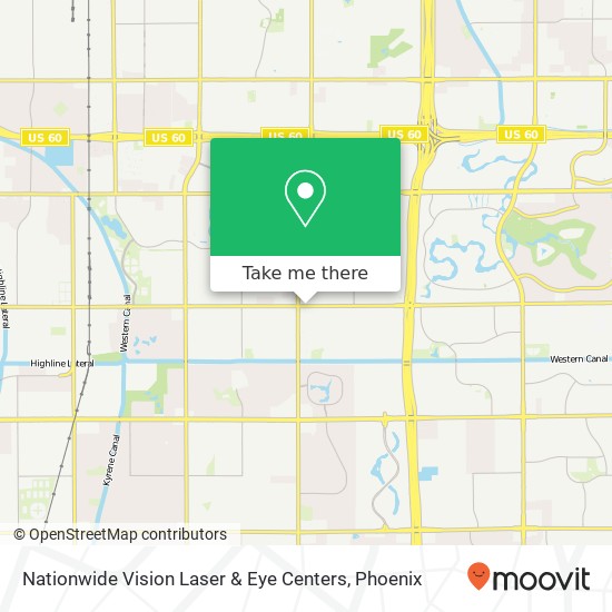 Mapa de Nationwide Vision Laser & Eye Centers