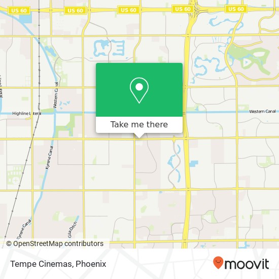 Tempe Cinemas map