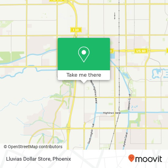 Lluvias Dollar Store map