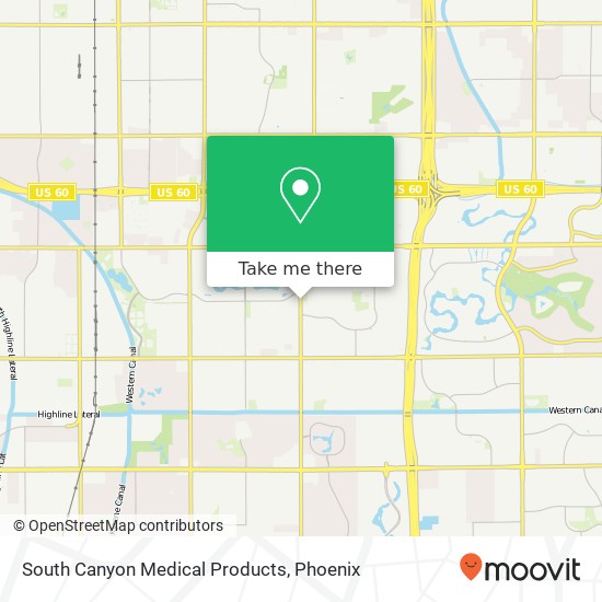 Mapa de South Canyon Medical Products