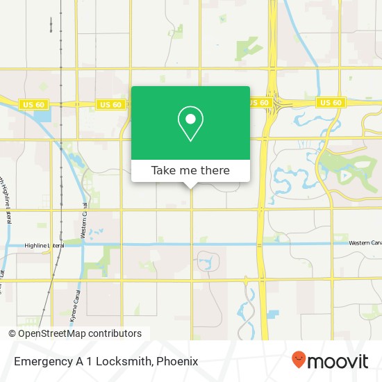 Emergency A 1 Locksmith map