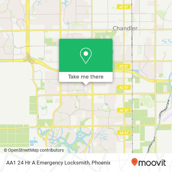 AA1 24 Hr A Emergency Locksmith map