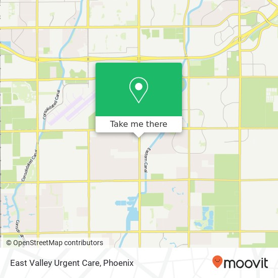 Mapa de East Valley Urgent Care