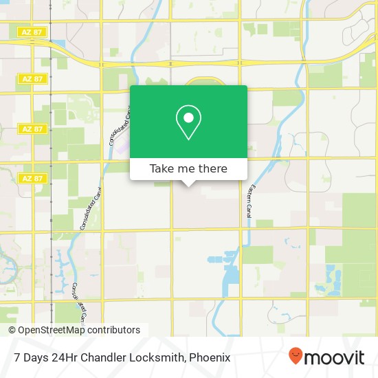 Mapa de 7 Days 24Hr Chandler Locksmith