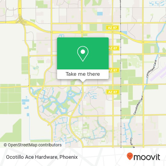 Ocotillo Ace Hardware map