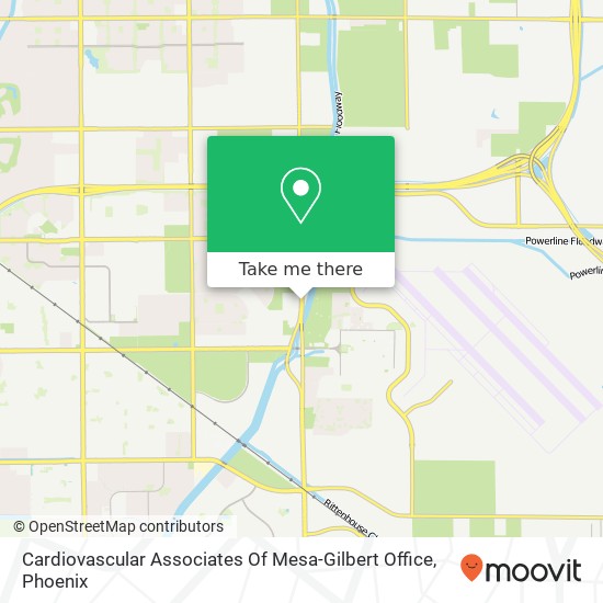 Mapa de Cardiovascular Associates Of Mesa-Gilbert Office