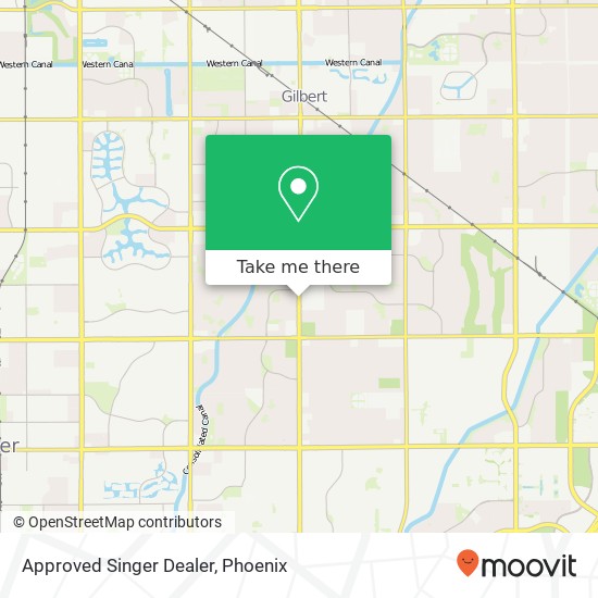 Approved Singer Dealer map