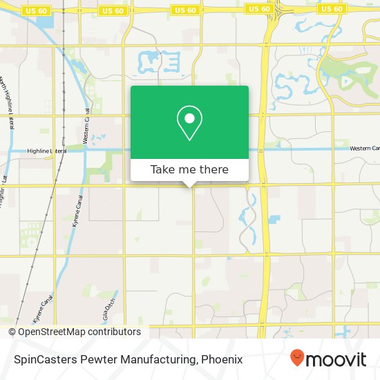 Mapa de SpinCasters Pewter Manufacturing