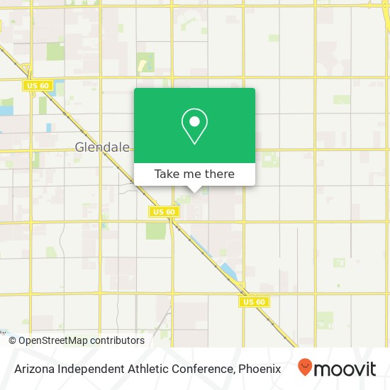 Arizona Independent Athletic Conference map