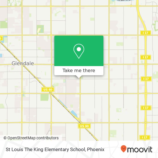 Mapa de St Louis The King Elementary School