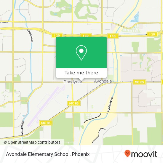 Avondale Elementary School map