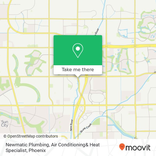 Newmatic Plumbing, Air Conditioning& Heat Specialist map