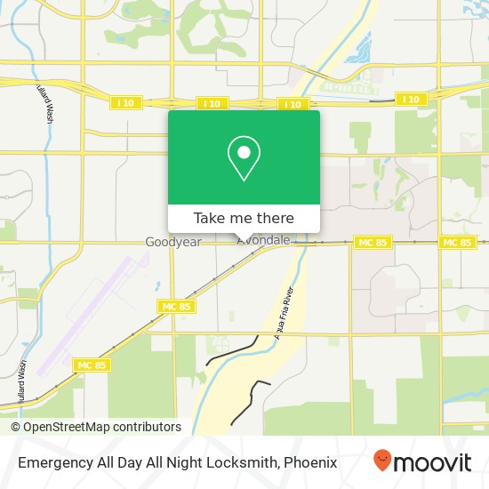 Emergency All Day All Night Locksmith map