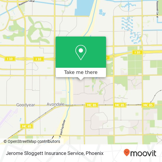 Jerome Sloggett Insurance Service map
