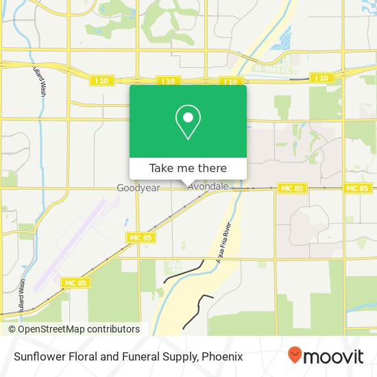 Sunflower Floral and Funeral Supply map