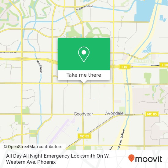 Mapa de All Day All Night Emergency Locksmith On W Western Ave