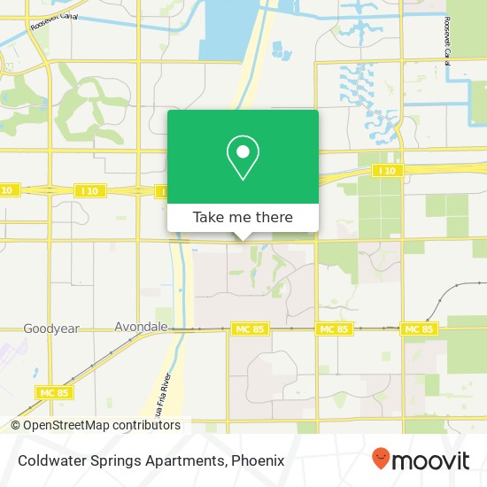 Coldwater Springs Apartments map