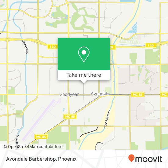 Avondale Barbershop map