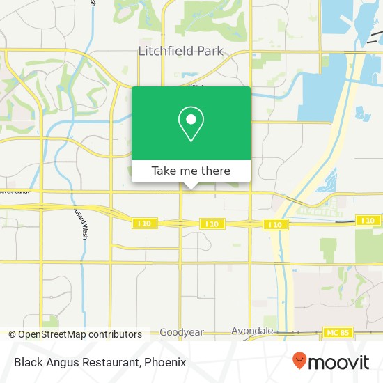 Mapa de Black Angus Restaurant