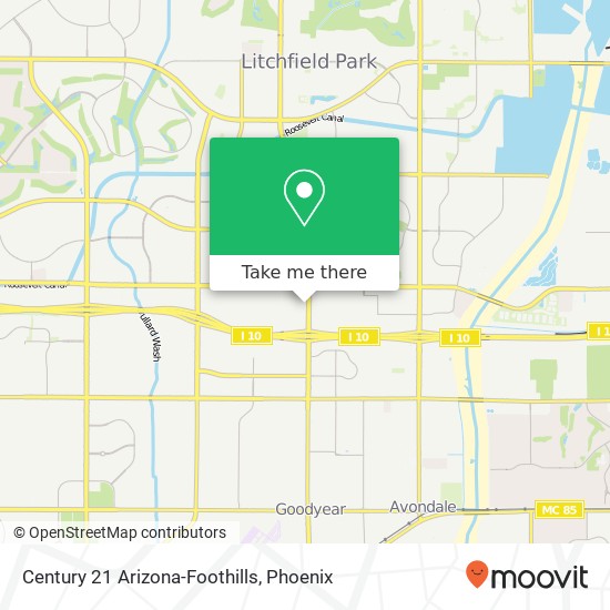 Century 21 Arizona-Foothills map