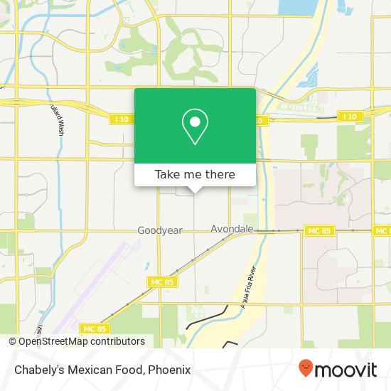 Chabely's Mexican Food map