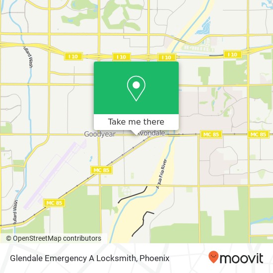 Glendale Emergency A Locksmith map