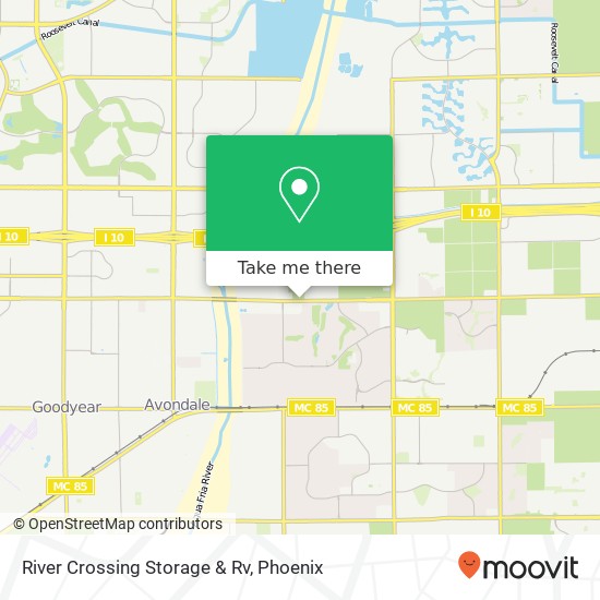 River Crossing Storage & Rv map