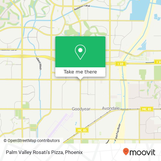 Palm Valley Rosati's Pizza map