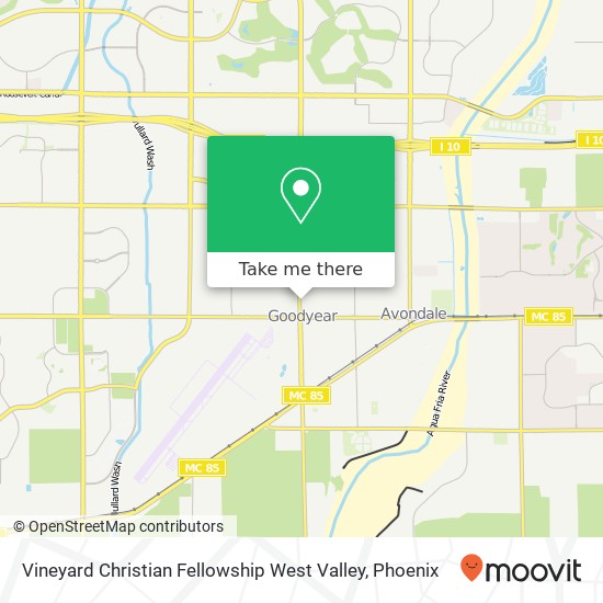 Mapa de Vineyard Christian Fellowship West Valley