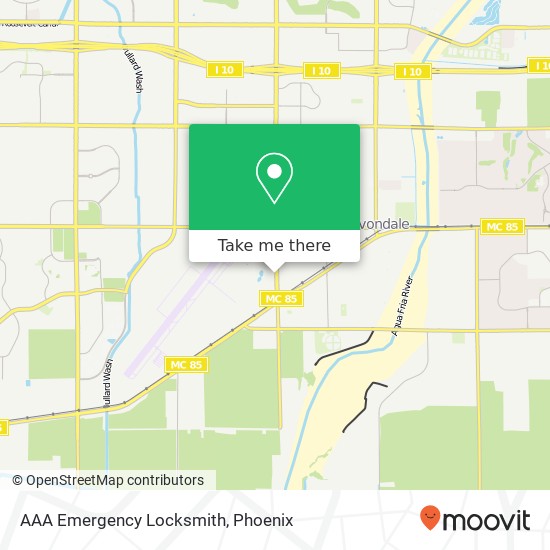 AAA Emergency Locksmith map