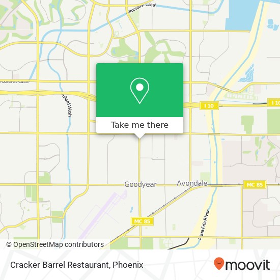 Mapa de Cracker Barrel Restaurant