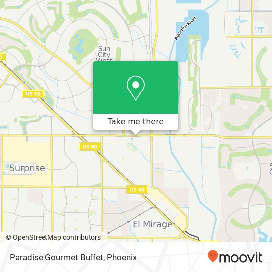 Mapa de Paradise Gourmet Buffet
