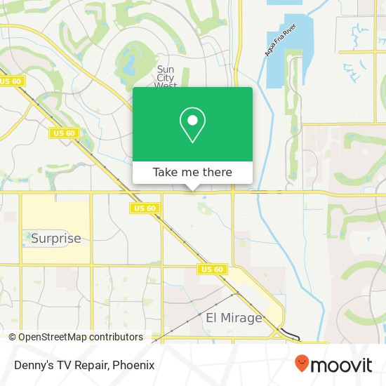 Mapa de Denny's TV Repair