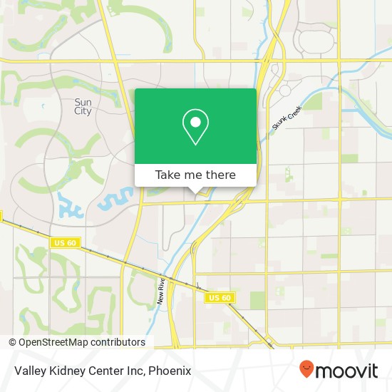 Valley Kidney Center Inc map